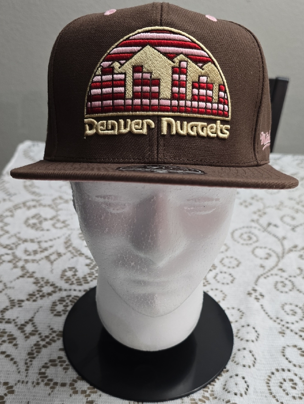 Mitchell & Ness Denver Nuggets Brown 7 1/4 Fitted Hat